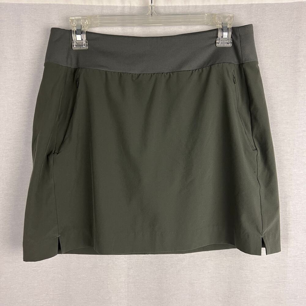 Athleta Skirt Soho Athletic Skort Olive Green Preppy Tennis Pickleball Sporty